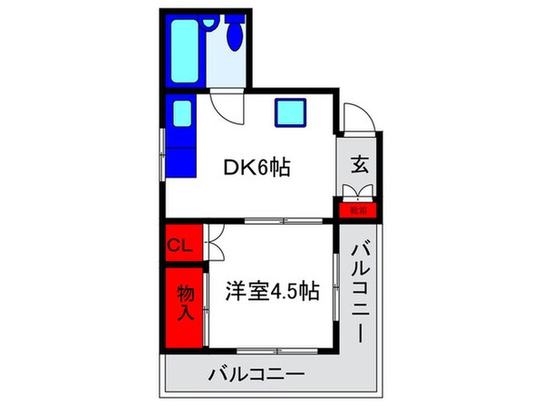 大和ハイツの物件間取画像